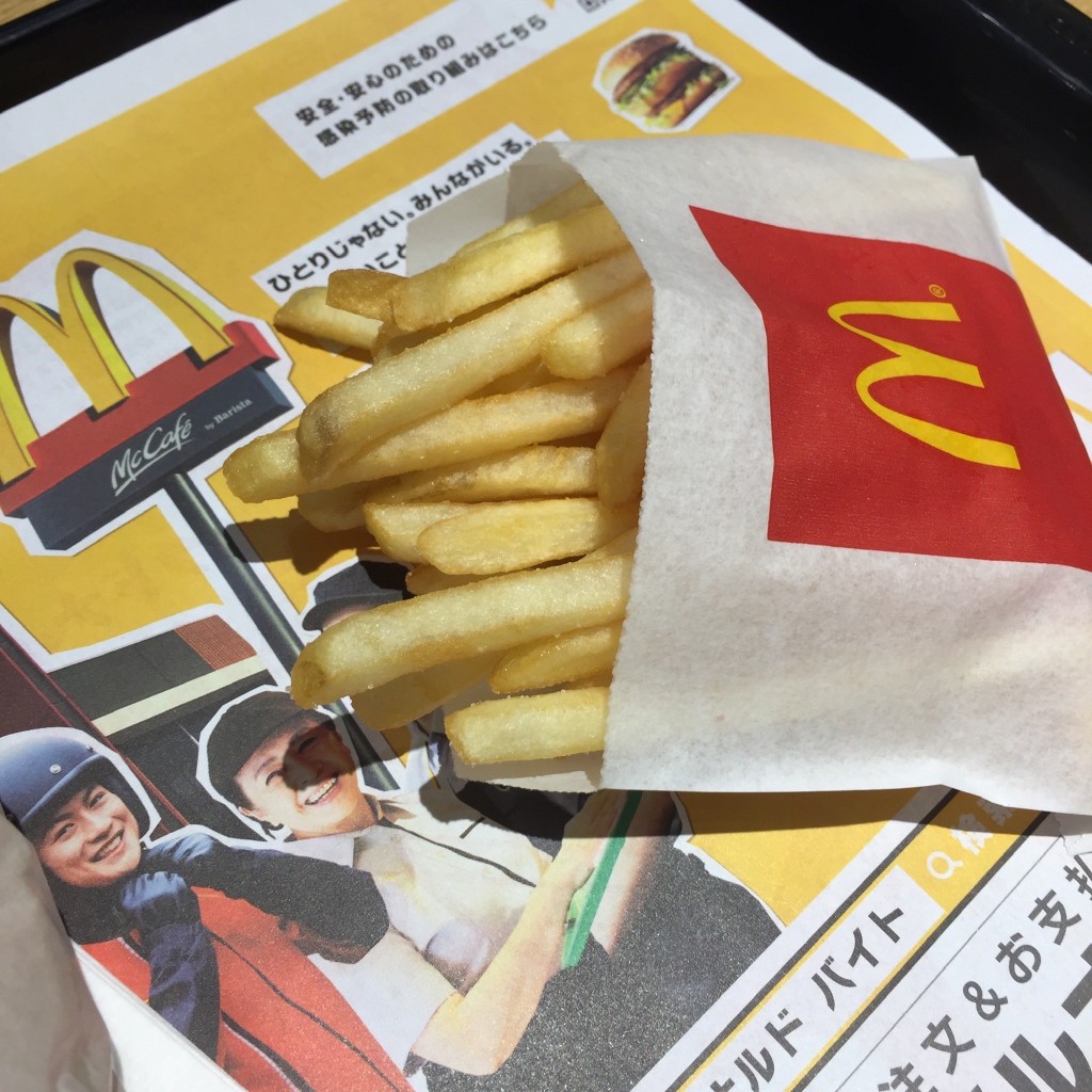 ユーザーが投稿したマックフライポテトの写真 - 実際訪問したユーザーが直接撮影して投稿した駅元町ファーストフードマクドナルド さんすて岡山店の写真