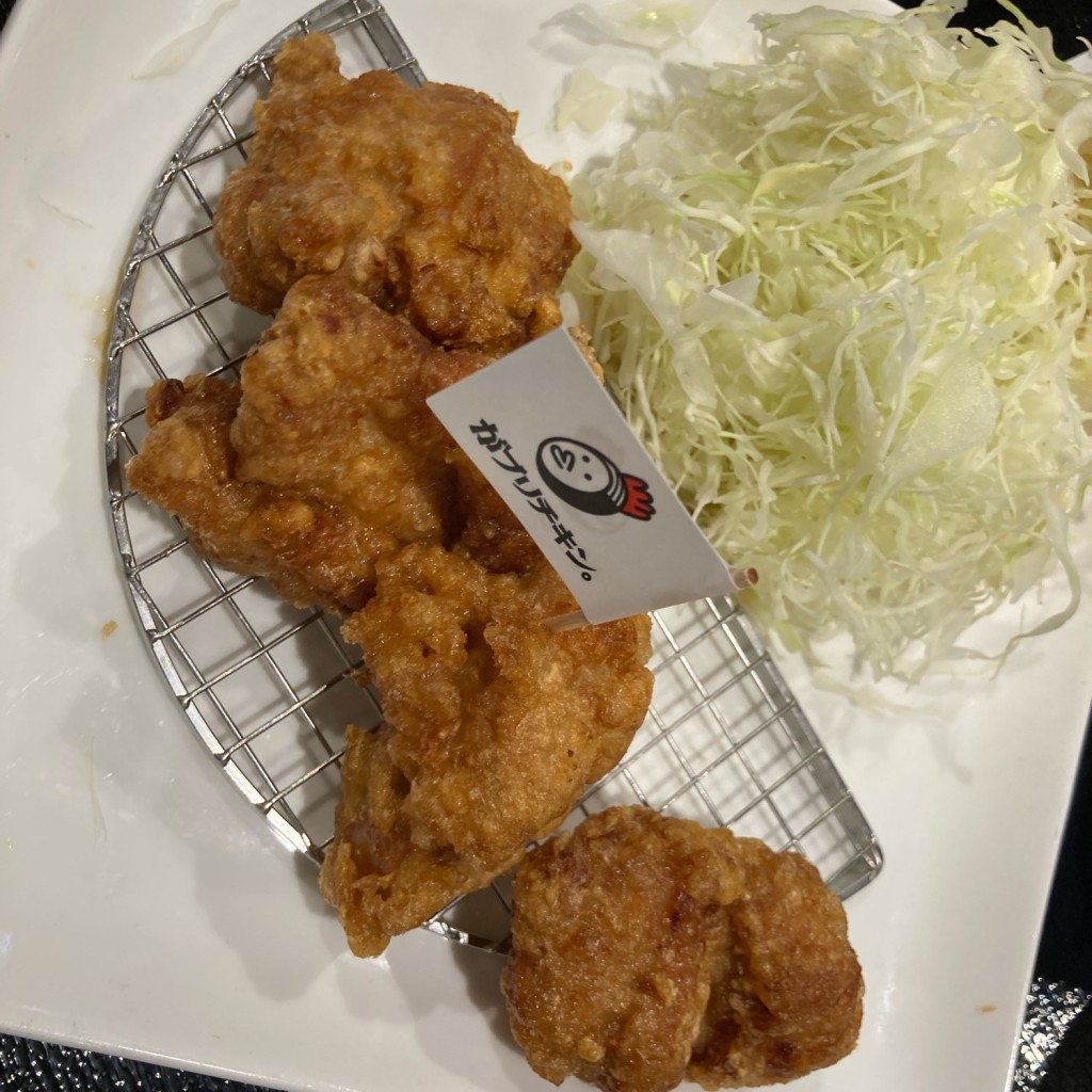 ユーザーが投稿したからあげ定食小(4個)の写真 - 実際訪問したユーザーが直接撮影して投稿した曲川町居酒屋がブリチキン。 イオンモール橿原店の写真