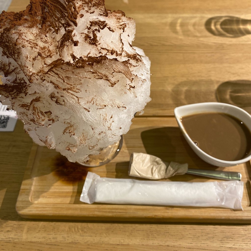 ユーザーが投稿した天然のかき氷 日光珈琲カフェオレの写真 - 実際訪問したユーザーが直接撮影して投稿した有楽町カフェmicro FOOD & IDEA MARKETの写真