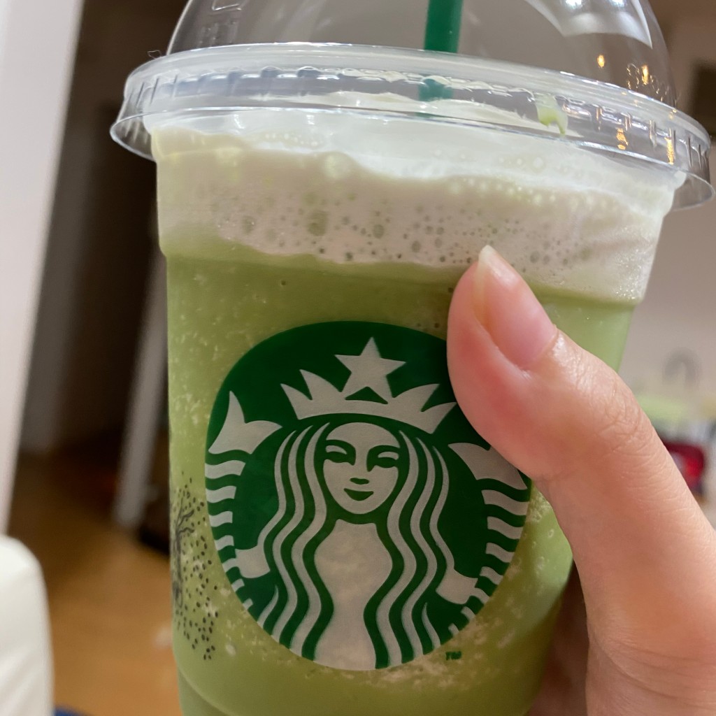 ユーザーが投稿した抹茶クリームフラペチーノの写真 - 実際訪問したユーザーが直接撮影して投稿した田島町カフェスターバックスコーヒー TSUTAYA佐野店の写真