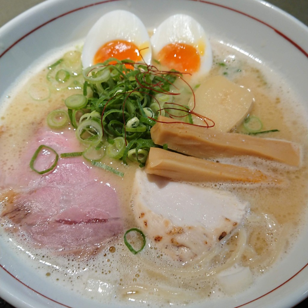 ユーザーが投稿した鶏豚白湯の写真 - 実際訪問したユーザーが直接撮影して投稿した市岡元町ラーメン専門店麺や 雅流の写真