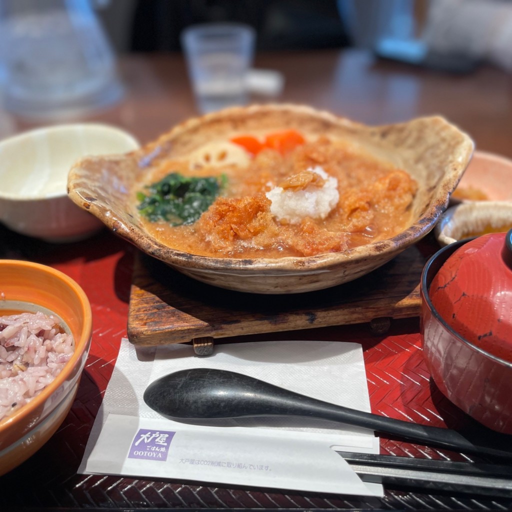 ユーザーが投稿した[定食]チキンかあさん煮の写真 - 実際訪問したユーザーが直接撮影して投稿した定食屋大戸屋 福知山店の写真