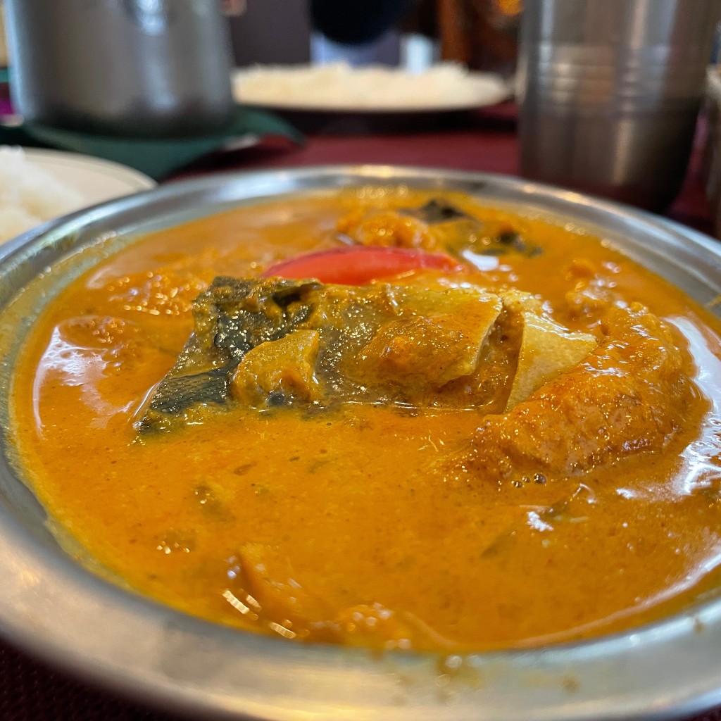ユーザーが投稿したマンゴーフィッシュカレーの写真 - 実際訪問したユーザーが直接撮影して投稿した南池袋インド料理A-Rajの写真