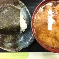 おにぎり、豚汁 - 実際訪問したユーザーが直接撮影して投稿した西新宿喫茶店茶傳也の写真のメニュー情報