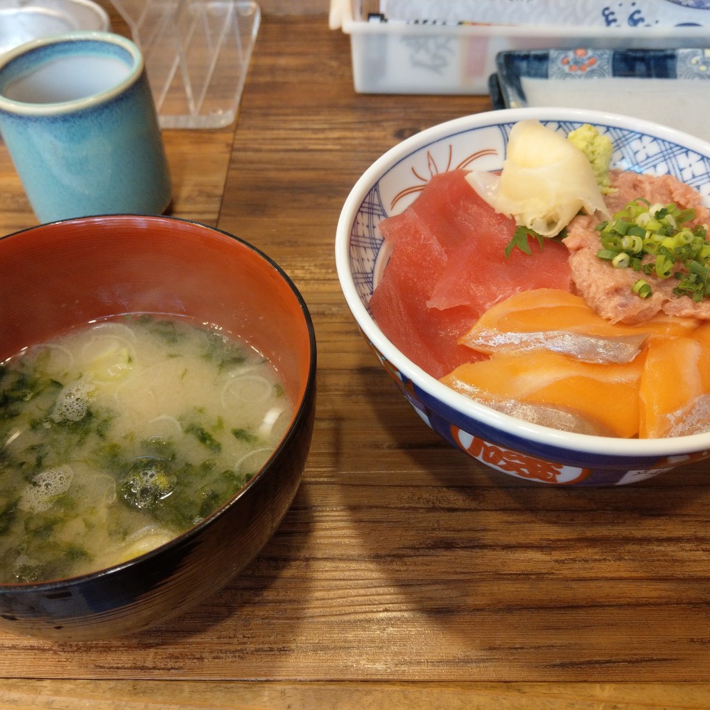 ユーザーが投稿したLunch生海苔味噌汁の写真 - 実際訪問したユーザーが直接撮影して投稿した西蒲田居酒屋磯丸水産 蒲田西口店の写真