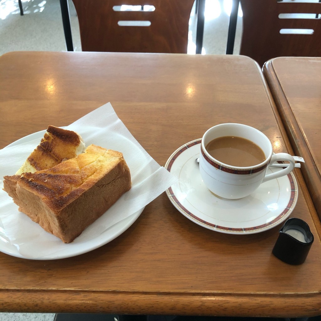 ユーザーが投稿したコーヒー トーストの写真 - 実際訪問したユーザーが直接撮影して投稿した須磨寺町カフェCafeがんちゃの写真