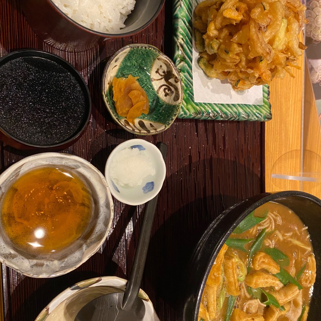 ユーザーが投稿したカレー南蛮定食の写真 - 実際訪問したユーザーが直接撮影して投稿した納花町そば京都高台寺 天風 納花店の写真