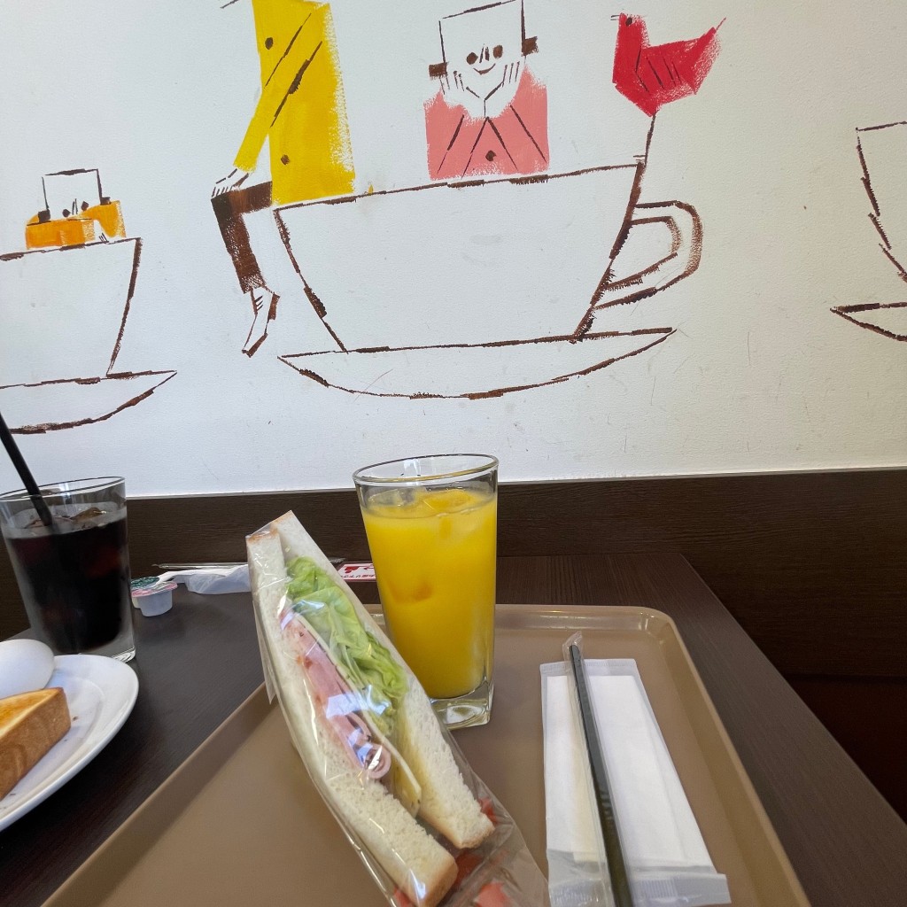 ユーザーが投稿したサンドイッチセットの写真 - 実際訪問したユーザーが直接撮影して投稿した東川崎町カフェホリーズカフェ HDC神戸店の写真