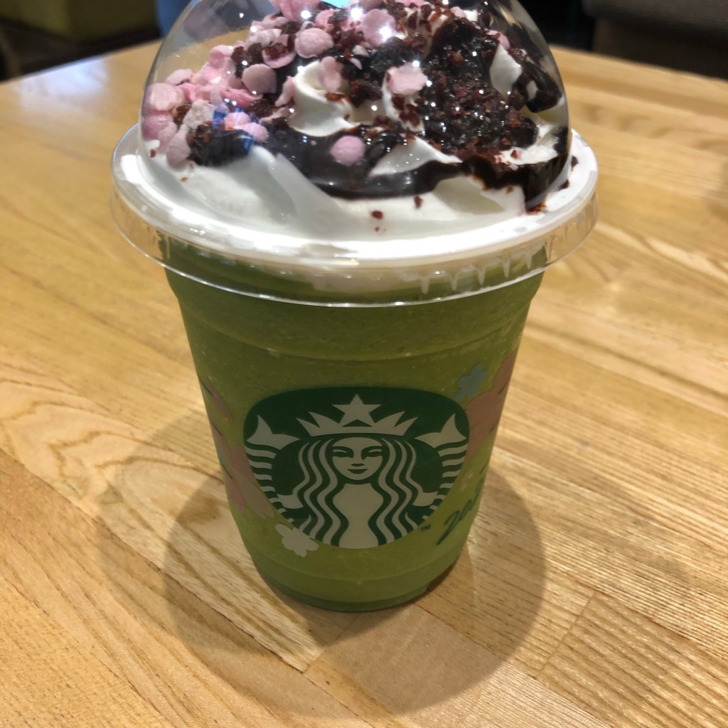 ユーザーが投稿した抹茶クリームフラペチーノの写真 - 実際訪問したユーザーが直接撮影して投稿した松ケ本町カフェスターバックスコーヒー イオンモール茨木店の写真