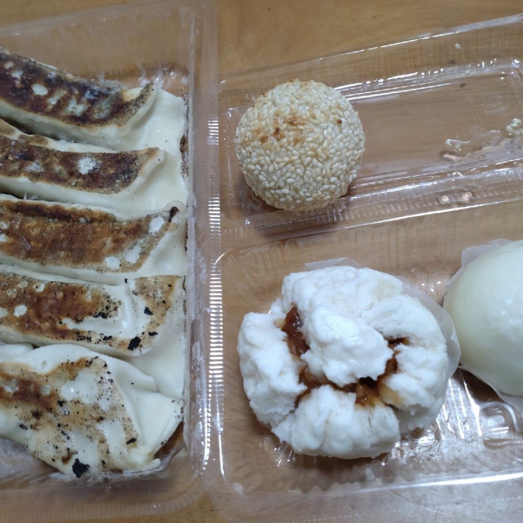 ユーザーが投稿した鉄板焼き餃子の写真 - 実際訪問したユーザーが直接撮影して投稿した堀之内中華料理天一坊 堀之内店の写真