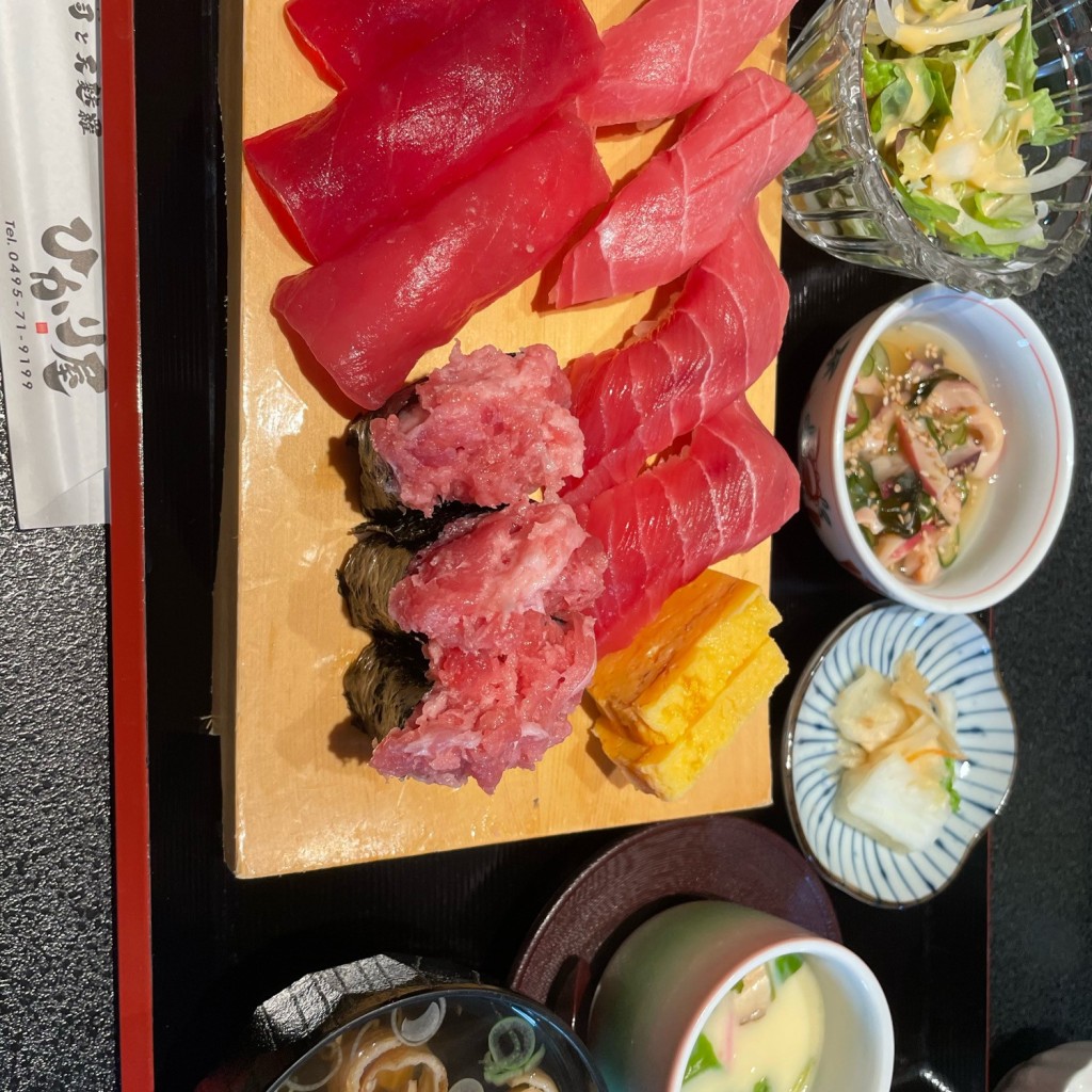 ユーザーが投稿したまぐろにぎりランチの写真 - 実際訪問したユーザーが直接撮影して投稿した朝日町寿司寿司と天麩羅ひかり屋の写真