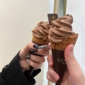 ソフトクリーム ダブルチョコレート (コーン) - 実際訪問したユーザーが直接撮影して投稿した那加萱場町チョコレートGODIVA イオンモール各務店の写真のメニュー情報