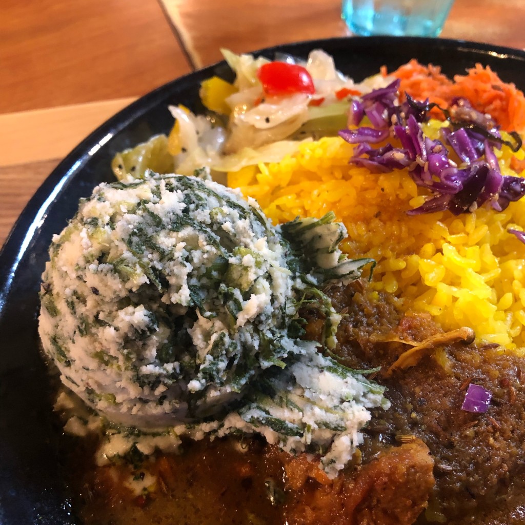 ユーザーが投稿した季節のポテトサラダの写真 - 実際訪問したユーザーが直接撮影して投稿した高円寺北カレースパイスカレー 青藍の写真