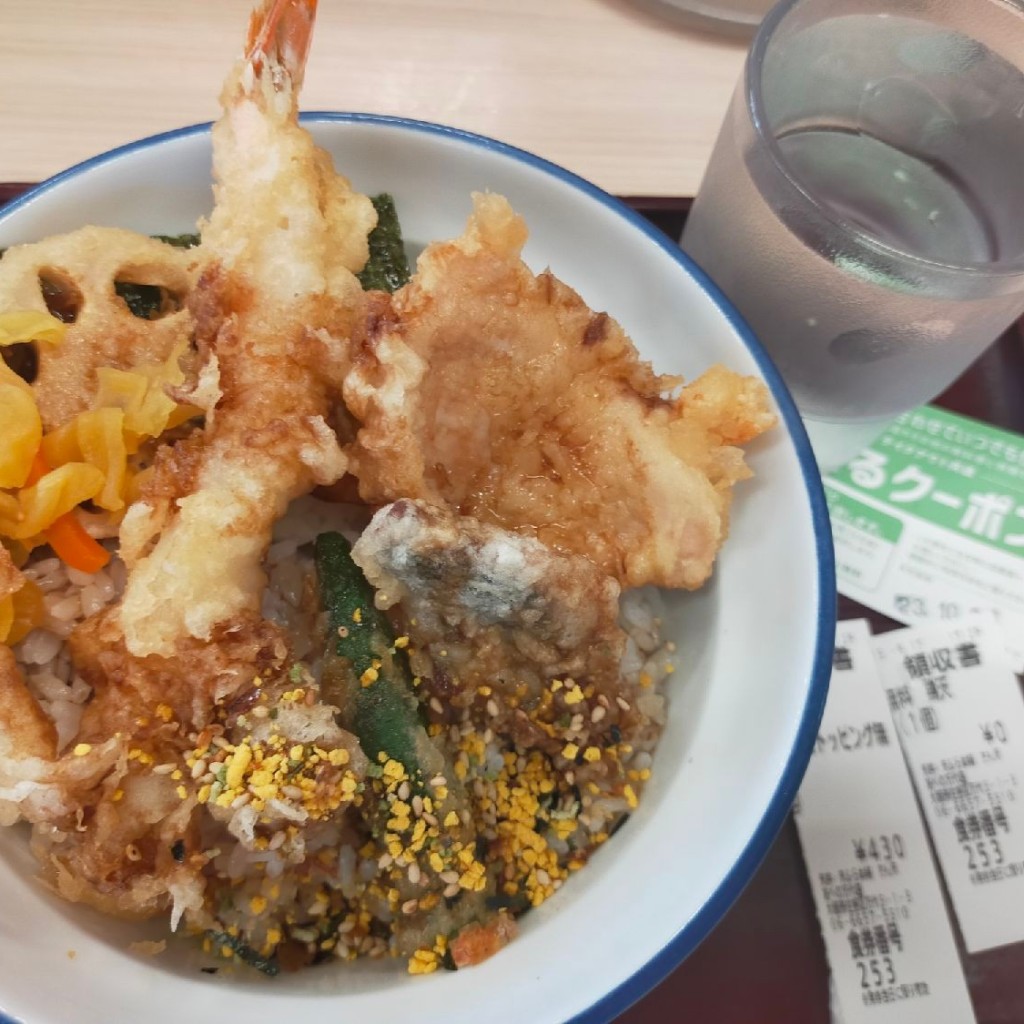 ユーザーが投稿した天丼鶏cpの写真 - 実際訪問したユーザーが直接撮影して投稿した万代丼もの天丼・天ぷら本舗 さん天 あべの万代店の写真