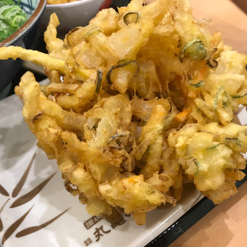 ユーザーが投稿した野菜かき揚げの写真 - 実際訪問したユーザーが直接撮影して投稿した天王町うどん丸亀製麺 イオンモール浜松市野の写真