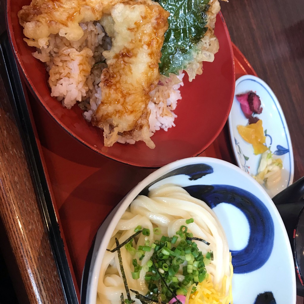 ユーザーが投稿した天丼定食の写真 - 実際訪問したユーザーが直接撮影して投稿した新開うどん麦笛たまき 米子店の写真