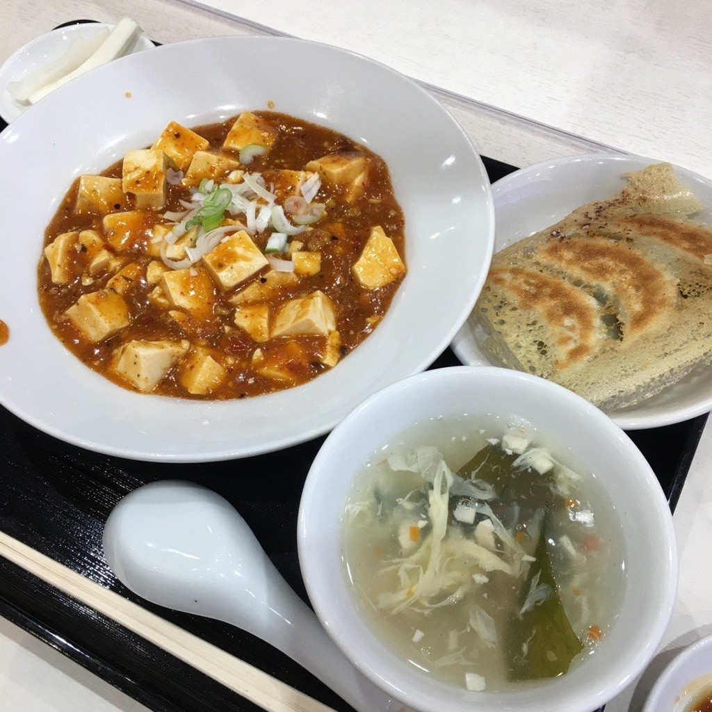 ユーザーが投稿したマーボー丼+餃子の写真 - 実際訪問したユーザーが直接撮影して投稿した本町餃子東方餃子坊 イトーヨーカドー小金井店の写真