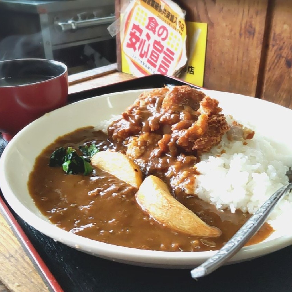 ユーザーが投稿したカレーライス チーズとんかつの写真 - 実際訪問したユーザーが直接撮影して投稿した平和通(北)定食屋秋月の写真