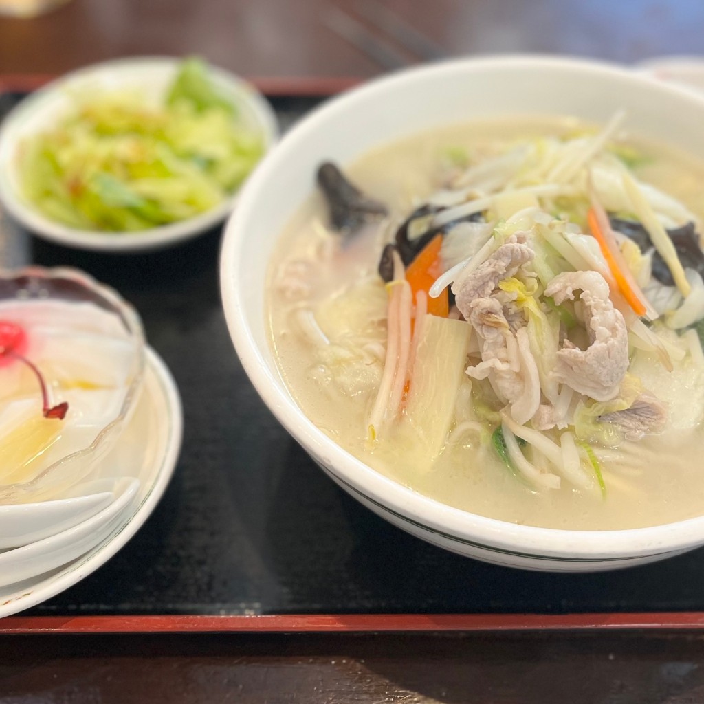 ユーザーが投稿した湯麺セットの写真 - 実際訪問したユーザーが直接撮影して投稿した西新井栄町中華料理飲茶居酒屋 大福源の写真