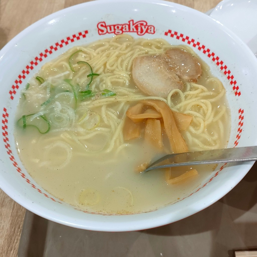 ユーザーが投稿したラーメンの写真 - 実際訪問したユーザーが直接撮影して投稿した岡ラーメン専門店Sugakiya イオン藤井寺ショッピングセンター店の写真