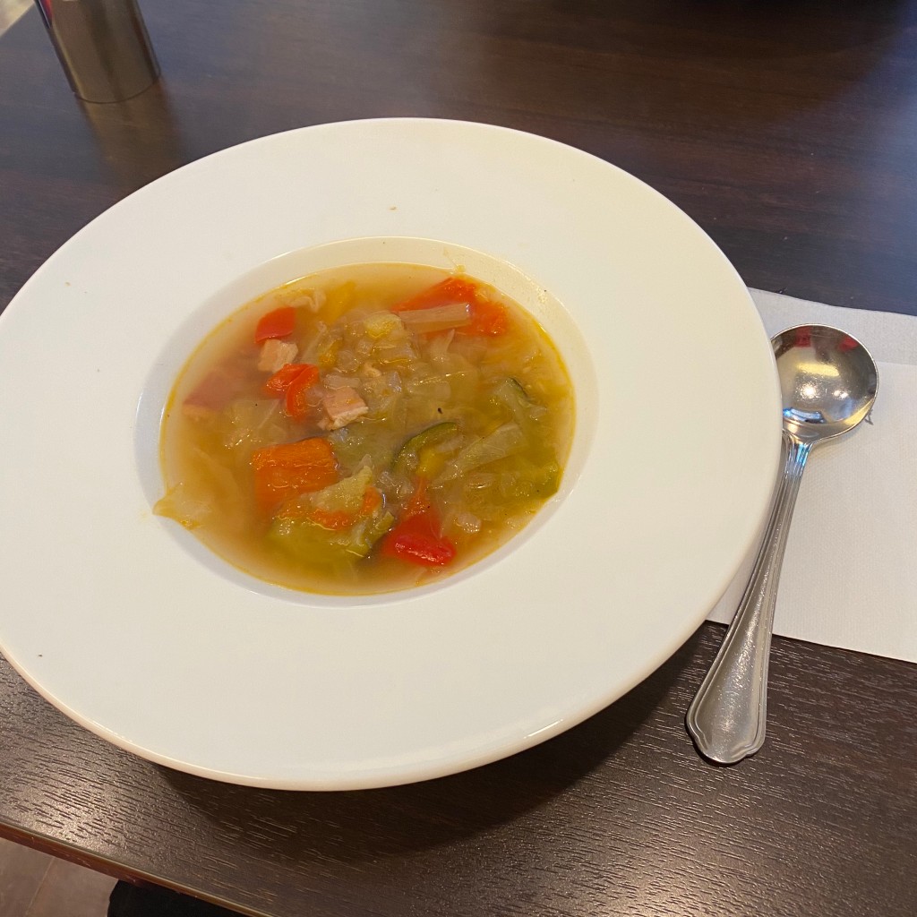 ユーザーが投稿したMorningスープの写真 - 実際訪問したユーザーが直接撮影して投稿した台町カフェCAZAN 珈琲店 本店の写真