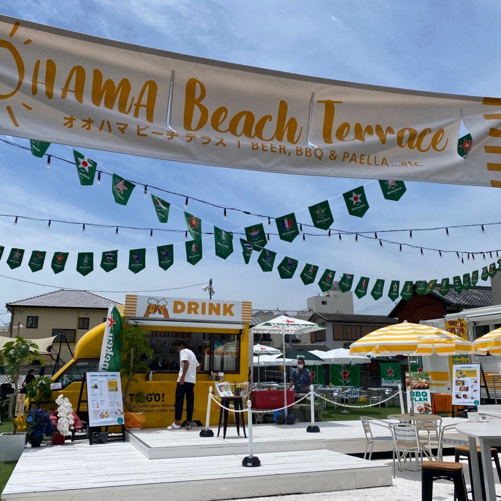 実際訪問したユーザーが直接撮影して投稿した海岸通ビアガーデンOHAMA BEACH TERRACEの写真