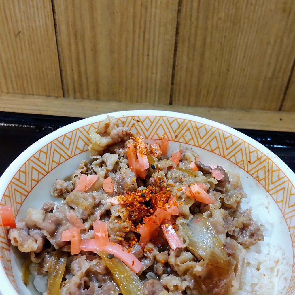 ユーザーが投稿した牛丼ミニの写真 - 実際訪問したユーザーが直接撮影して投稿した溝口牛丼すき家 ノクティプラザ店の写真