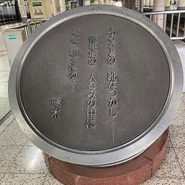 実際訪問したユーザーが直接撮影して投稿した上野記念碑石川啄木の歌碑の写真