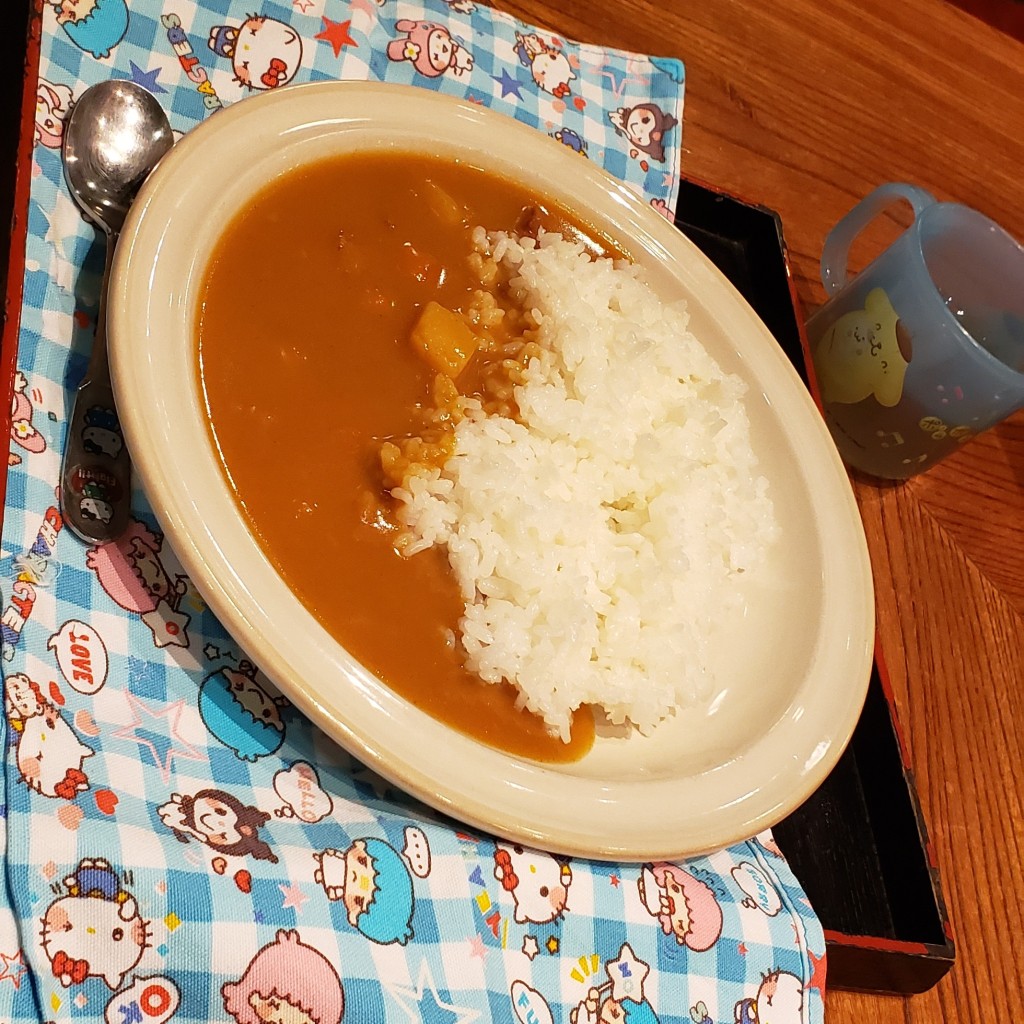 ユーザーが投稿した鬼っ子カレーの写真 - 実際訪問したユーザーが直接撮影して投稿した大江町北有路定食屋鬼力亭の写真