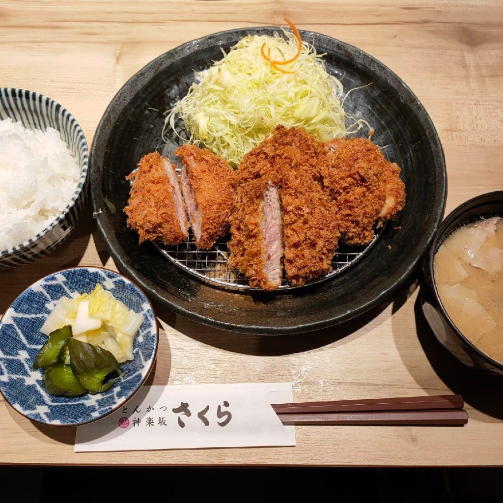 ユーザーが投稿したヒレかつ定食の写真 - 実際訪問したユーザーが直接撮影して投稿した高柳東町とんかつさくら 岡山高柳店の写真