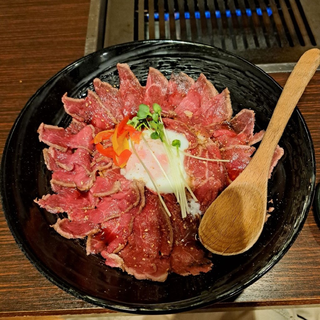 ユーザーが投稿した肉まみれ丼の写真 - 実際訪問したユーザーが直接撮影して投稿した本町焼肉焼肉 天道の写真