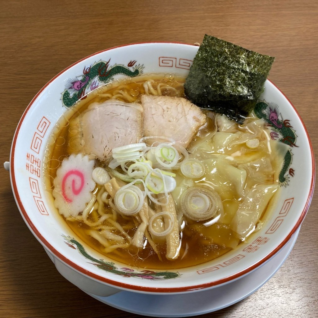 ユーザーが投稿したワンタン麺の写真 - 実際訪問したユーザーが直接撮影して投稿した萱田町ラーメン / つけ麺中華そば 金ちゃんの写真