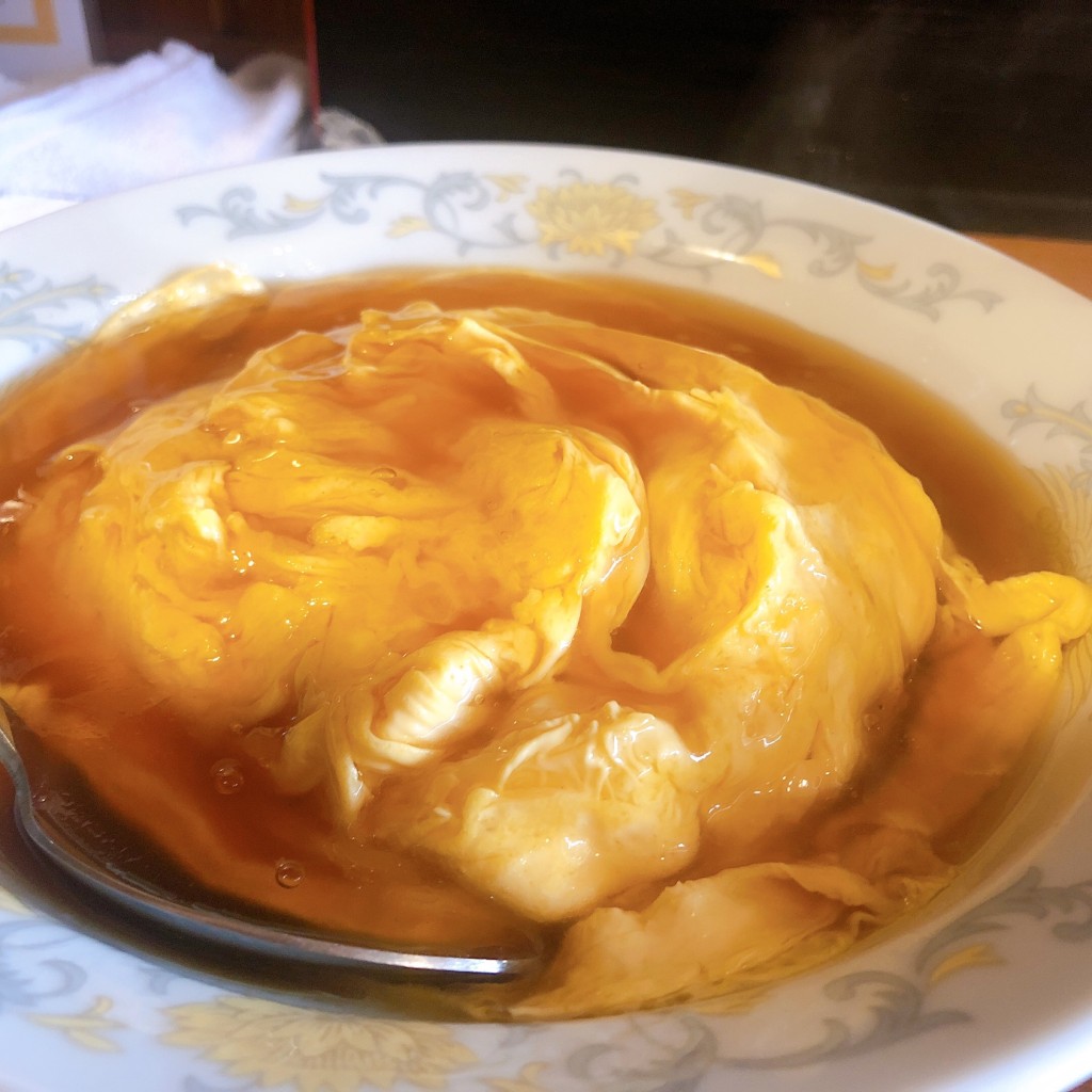 ユーザーが投稿した台湾ラーメンと天津飯セットの写真 - 実際訪問したユーザーが直接撮影して投稿した土橋町台湾料理台湾料理 珍味の写真