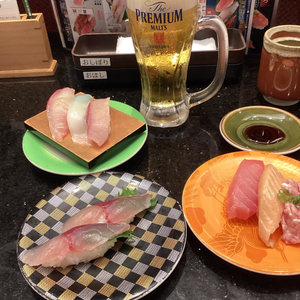 ユーザーが投稿した生ビールの写真 - 実際訪問したユーザーが直接撮影して投稿した要町寿司寿司まどかアミュプラザおおいた店の写真