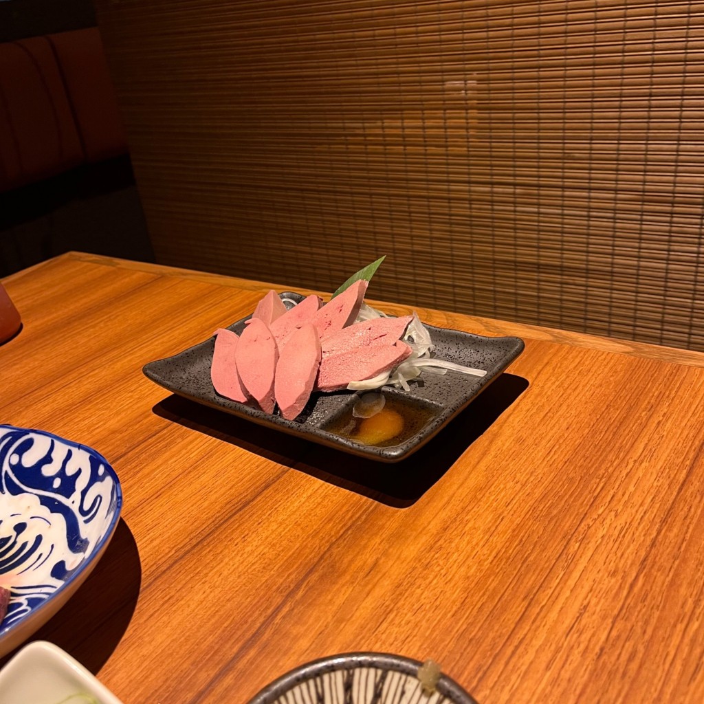 ユーザーが投稿した低温調理 豚レバー刺しの写真 - 実際訪問したユーザーが直接撮影して投稿した久沢焼肉焼肉げんさん 富士厚原店の写真
