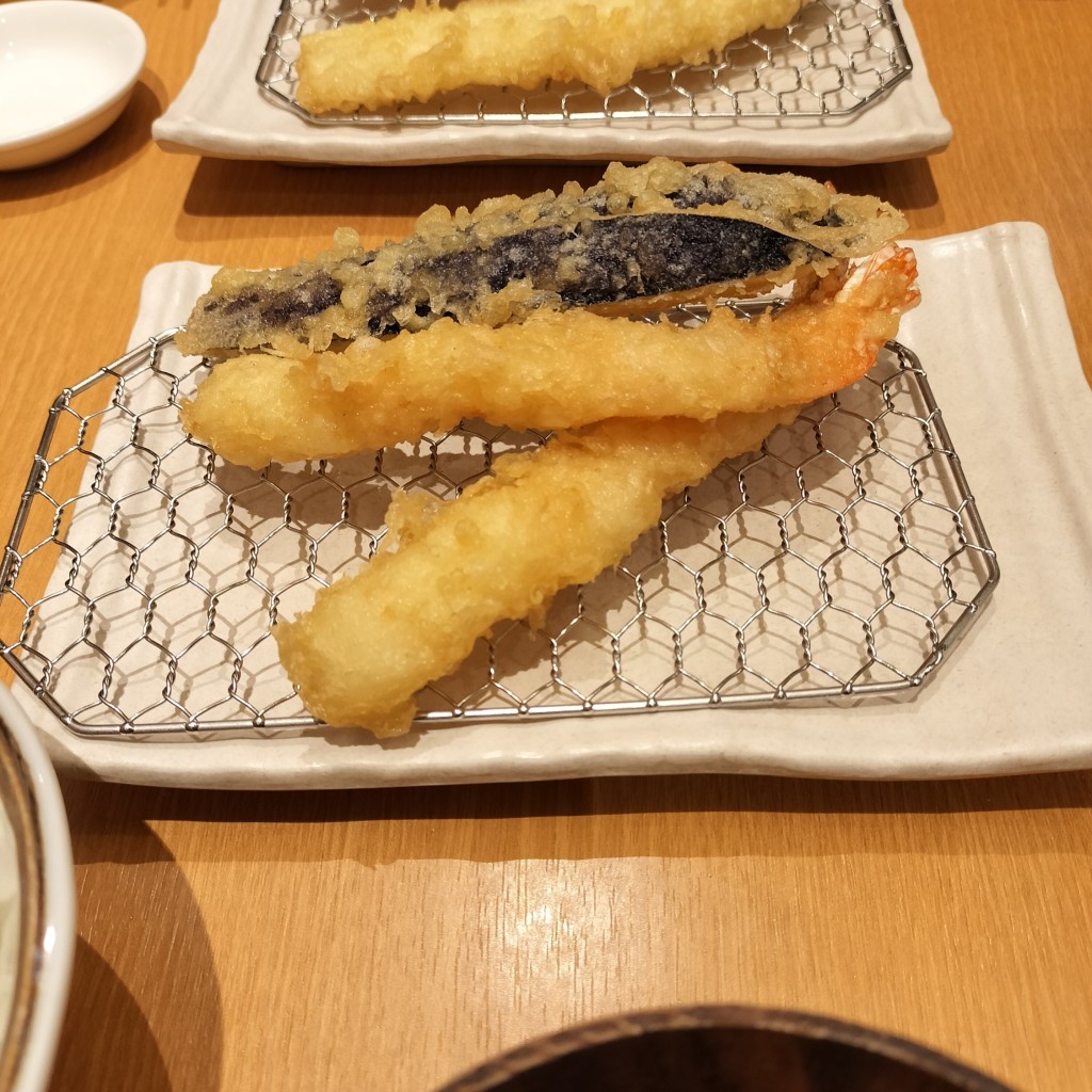 ユーザーが投稿した海老天定食の写真 - 実際訪問したユーザーが直接撮影して投稿した千代崎天ぷらまきの イオンモール大阪ドームシティ店の写真