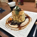 ベーコンと目玉焼きのパンケーキ - 実際訪問したユーザーが直接撮影して投稿した西浅草和カフェ / 甘味処紅鶴の写真のメニュー情報