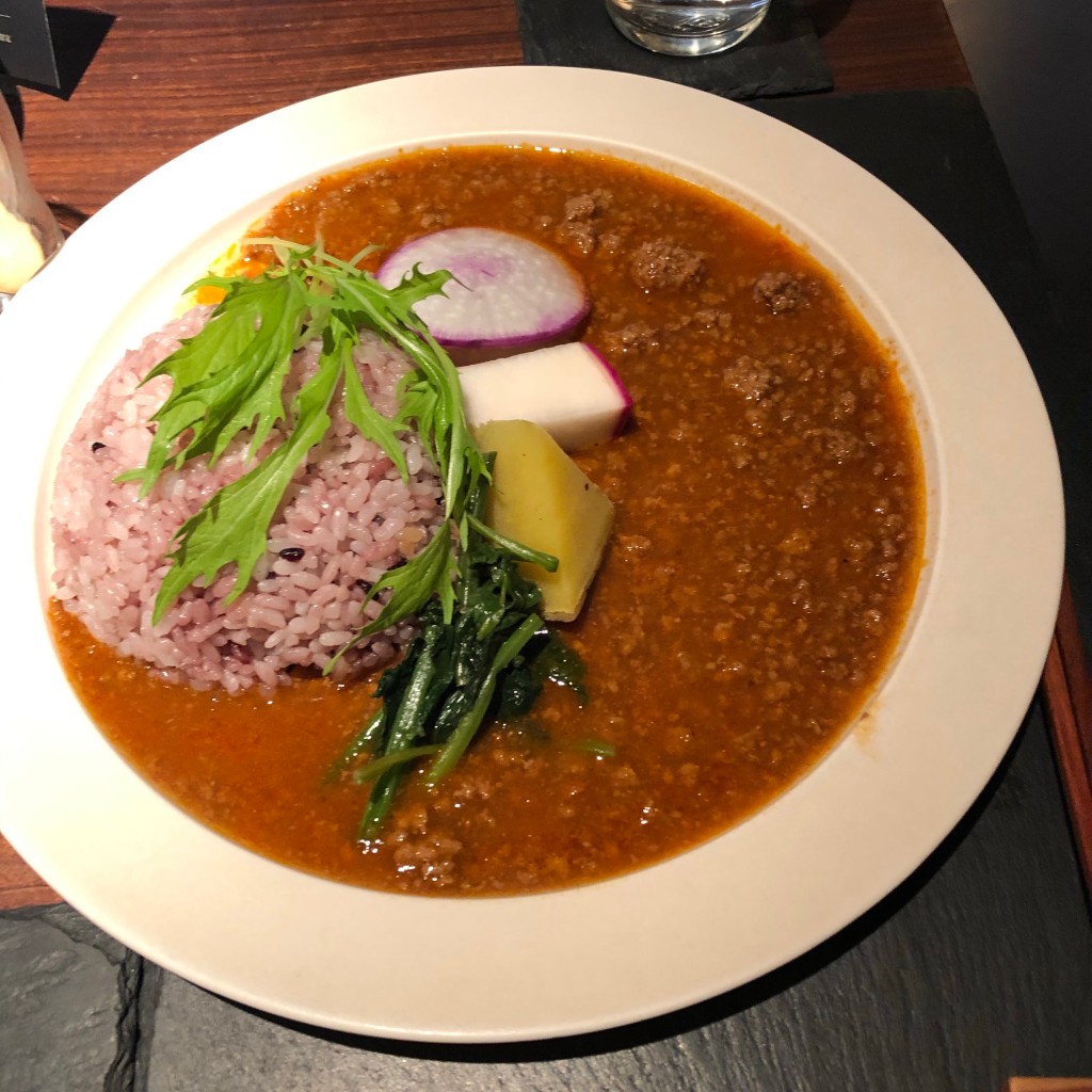 ユーザーが投稿したごちそうキーマカレーランチの写真 - 実際訪問したユーザーが直接撮影して投稿した鉢塚カフェGULIGULIの写真