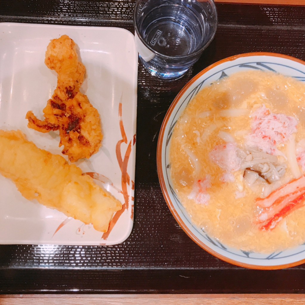 ユーザーが投稿した満福カニ玉アンカケの写真 - 実際訪問したユーザーが直接撮影して投稿した渋谷うどん丸亀製麺 渋谷メトロプラザ店の写真