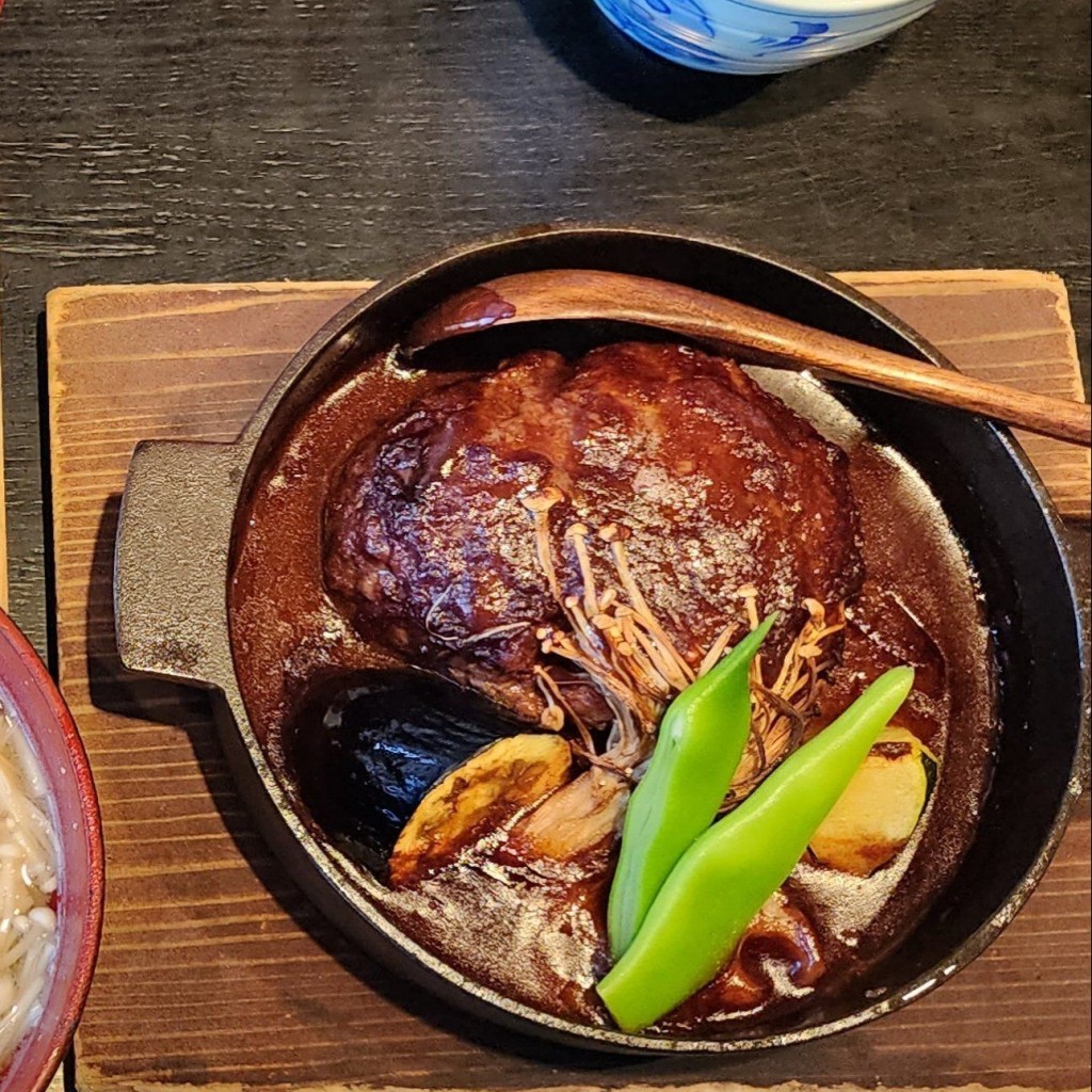 ユーザーが投稿した煮込みハンバーグLunchの写真 - 実際訪問したユーザーが直接撮影して投稿した軽井沢和食 / 日本料理レストラン酢重正之 軽井沢の写真