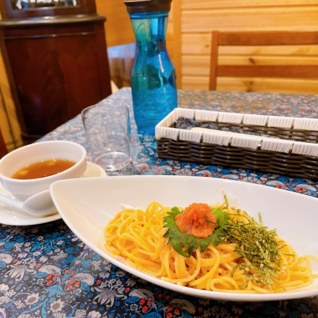 ユーザーが投稿した明太子スパゲティの写真 - 実際訪問したユーザーが直接撮影して投稿した港南台洋食ノッティング・ヒルの写真