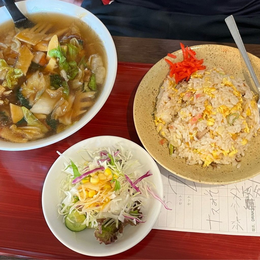 ユーザーが投稿したミニミニセットの写真 - 実際訪問したユーザーが直接撮影して投稿した関屋新町通中華料理三華の写真