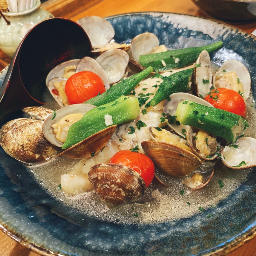 ユーザーが投稿したたらとあさりのアクアパッツァの写真 - 実際訪問したユーザーが直接撮影して投稿した石和町川中島和食 / 日本料理酒肴ぼたん の写真