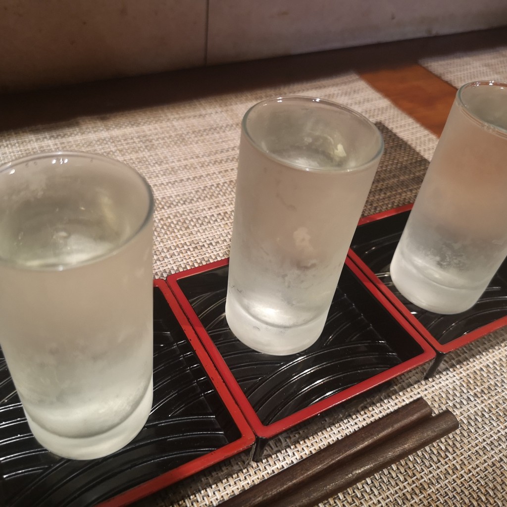 ユーザーが投稿した日本酒飲み比べセットの写真 - 実際訪問したユーザーが直接撮影して投稿した大船魚介 / 海鮮料理湘南の波菜処 ぽん三の写真