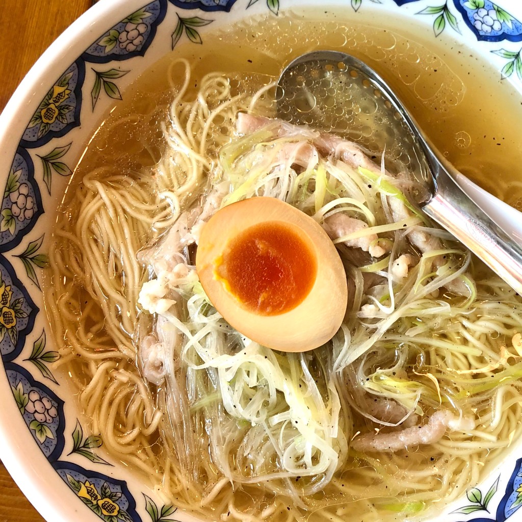 ユーザーが投稿したネギラーメン+L杏仁の写真 - 実際訪問したユーザーが直接撮影して投稿した深見中華料理揚州商人 大和店の写真