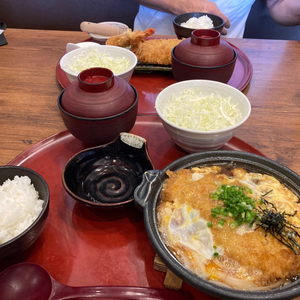ユーザーが投稿したロースとじ定食の写真 - 実際訪問したユーザーが直接撮影して投稿した長野とんかつ京いぶき 稲沢店の写真