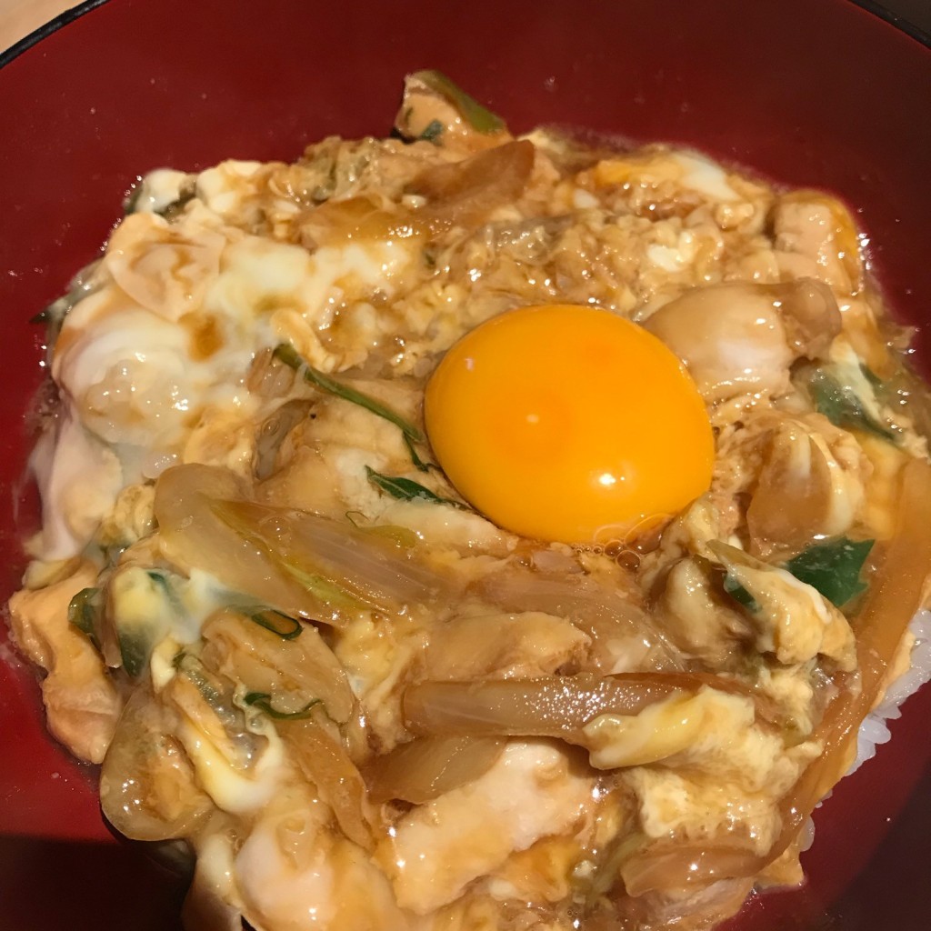 ユーザーが投稿した親子丼+ミニSOBA (塩)の写真 - 実際訪問したユーザーが直接撮影して投稿した日本橋本町鶏料理八起庵 日本橋店の写真