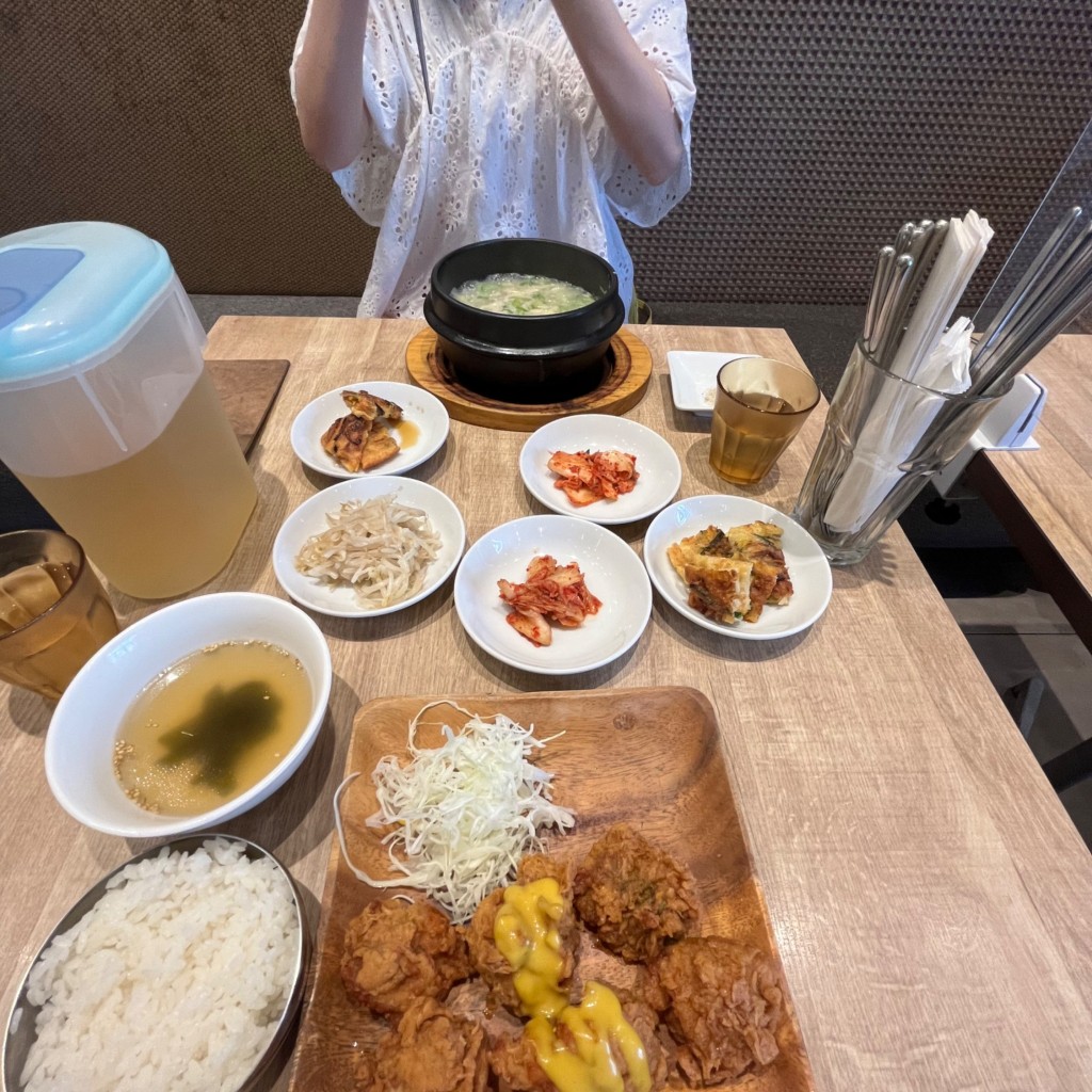 ユーザーが投稿したLトリプルチキンセットの写真 - 実際訪問したユーザーが直接撮影して投稿した駅前町韓国料理韓国料理 ビビム ピオレ姫路店の写真