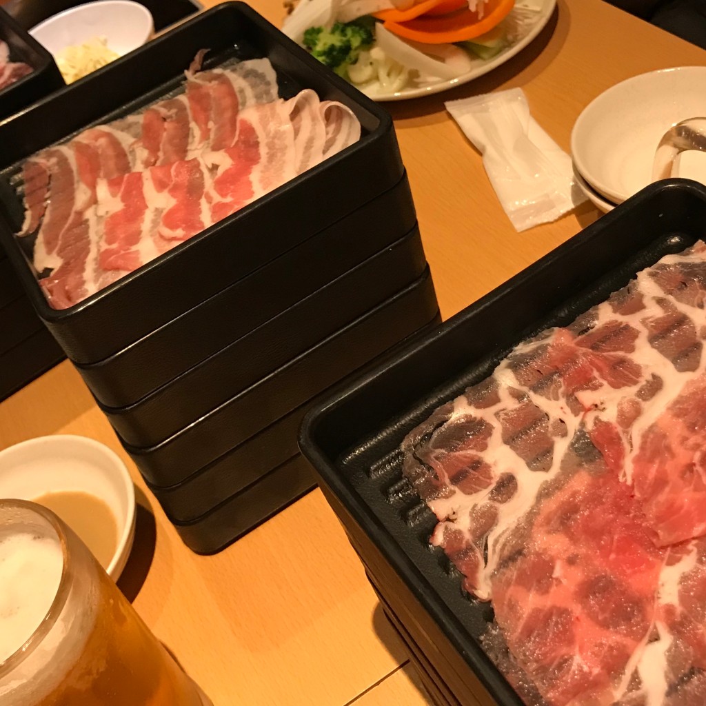 ユーザーが投稿した牛バラ豚Lunchの写真 - 実際訪問したユーザーが直接撮影して投稿した東池袋しゃぶしゃぶしゃぶ菜 LABI1池袋の写真