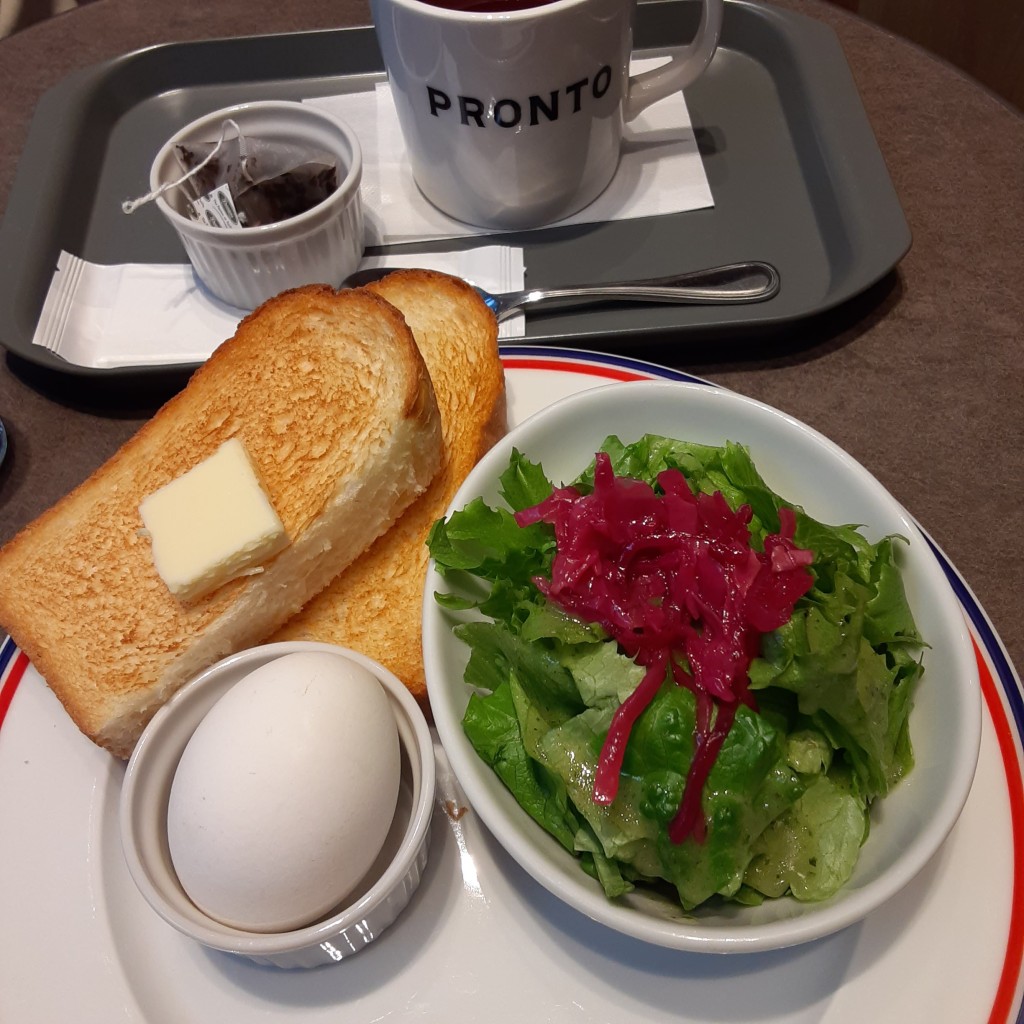 ユーザーが投稿したトーストセットの写真 - 実際訪問したユーザーが直接撮影して投稿した下通カフェPRONTO 熊本COCOSA店の写真